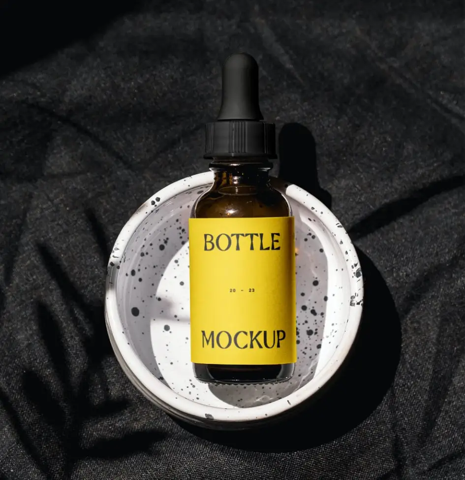 Cosmetic Bottle with Label